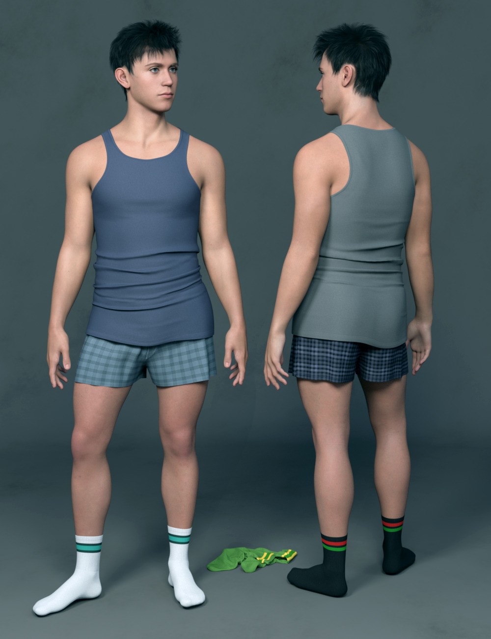 Urban Styles Socks Add On for dForce Intimates for Genesis 9 by N/A