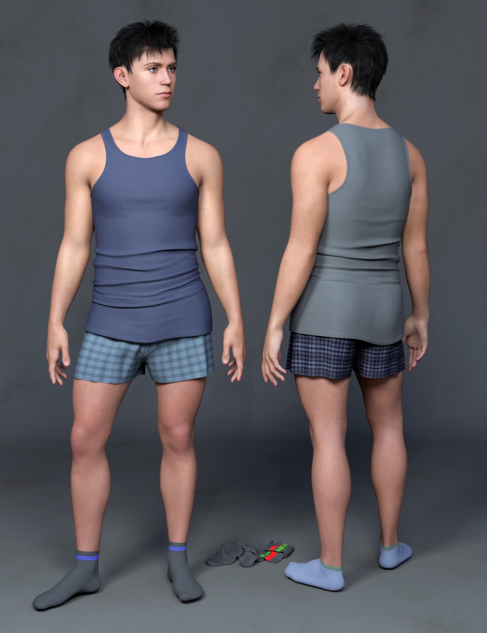 Urban Styles Socks Add On for dForce Intimates for Genesis 9 by N/A