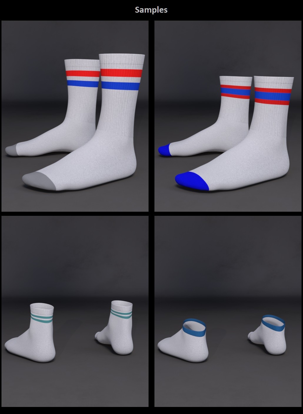 Urban Styles Socks Add On for dForce Intimates for Genesis 9 by N/A