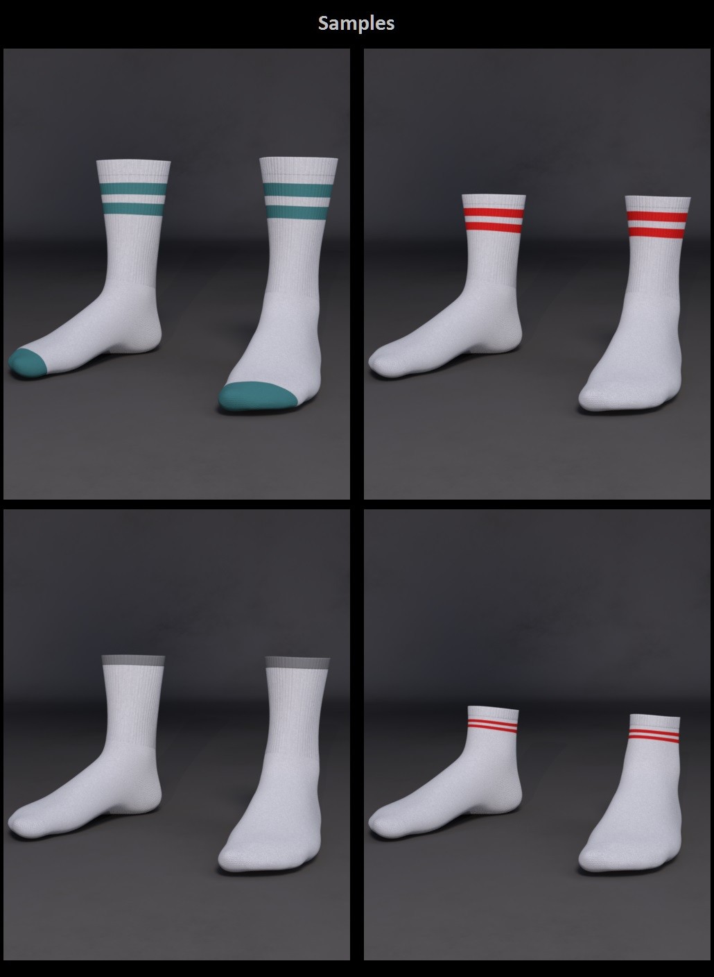 Urban Styles Socks Add On for dForce Intimates for Genesis 9 by N/A