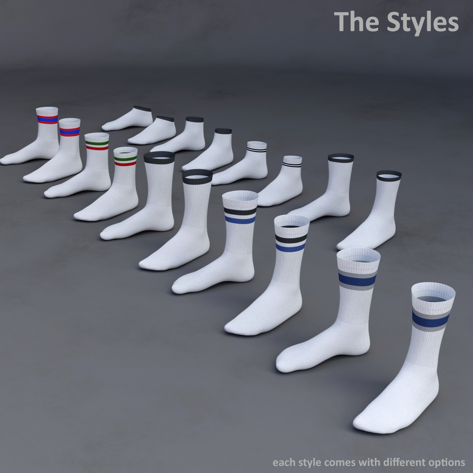 Urban Styles Socks Add On for dForce Intimates for Genesis 9 by N/A