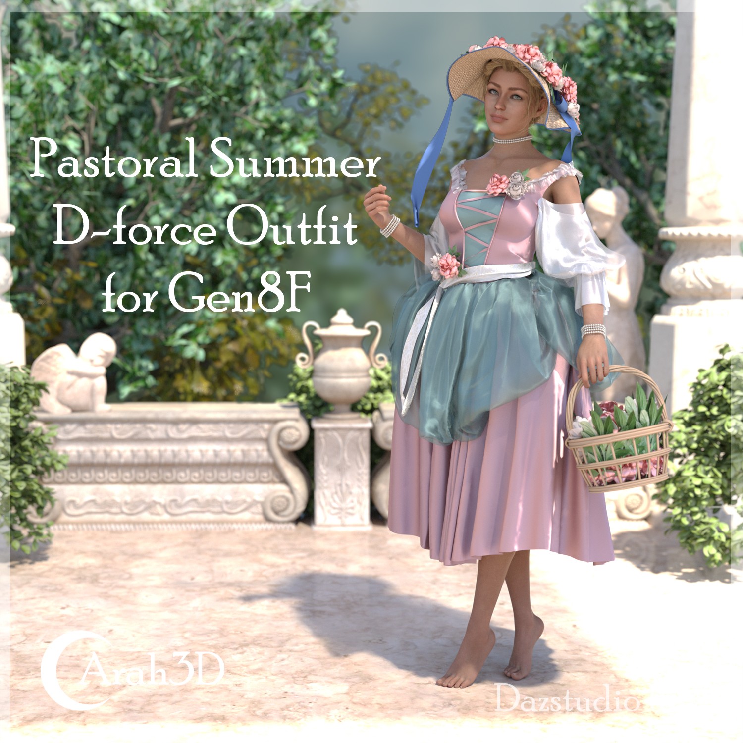 Arah3D Pastoral Summer D-force Outfit for G8F by N/A