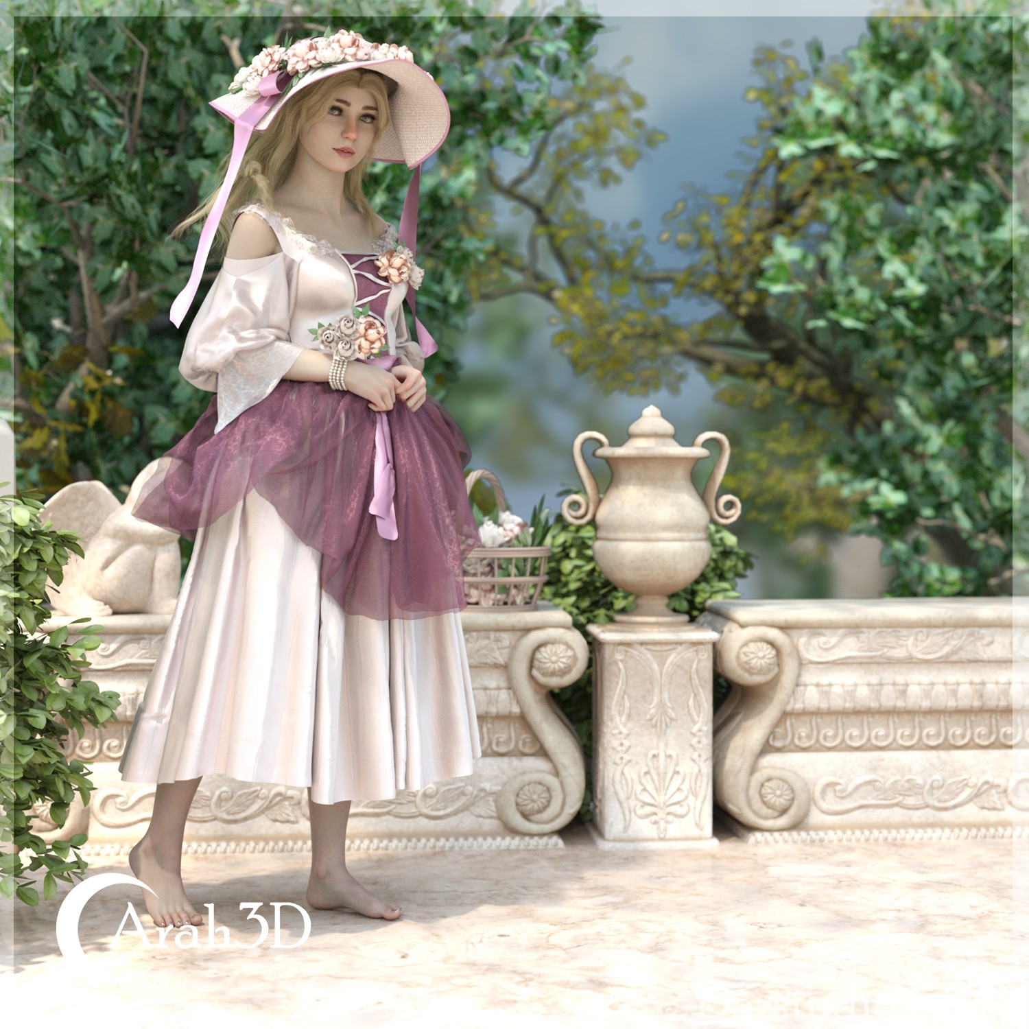 Arah3D Pastoral Summer D-force Outfit for G8F by N/A