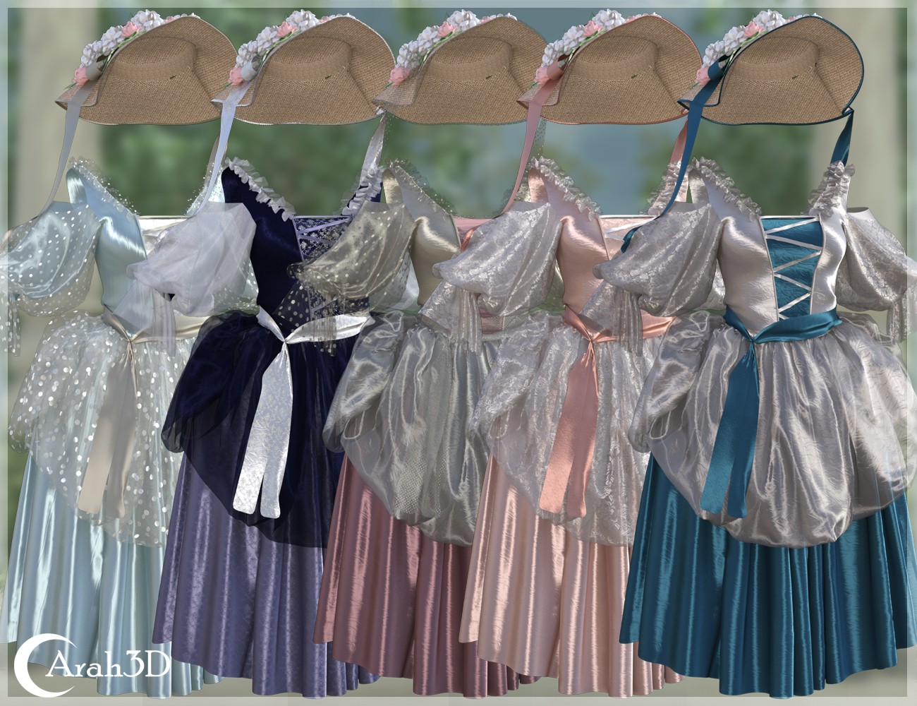 Arah3D Pastoral Summer D-force Outfit for G8F by N/A