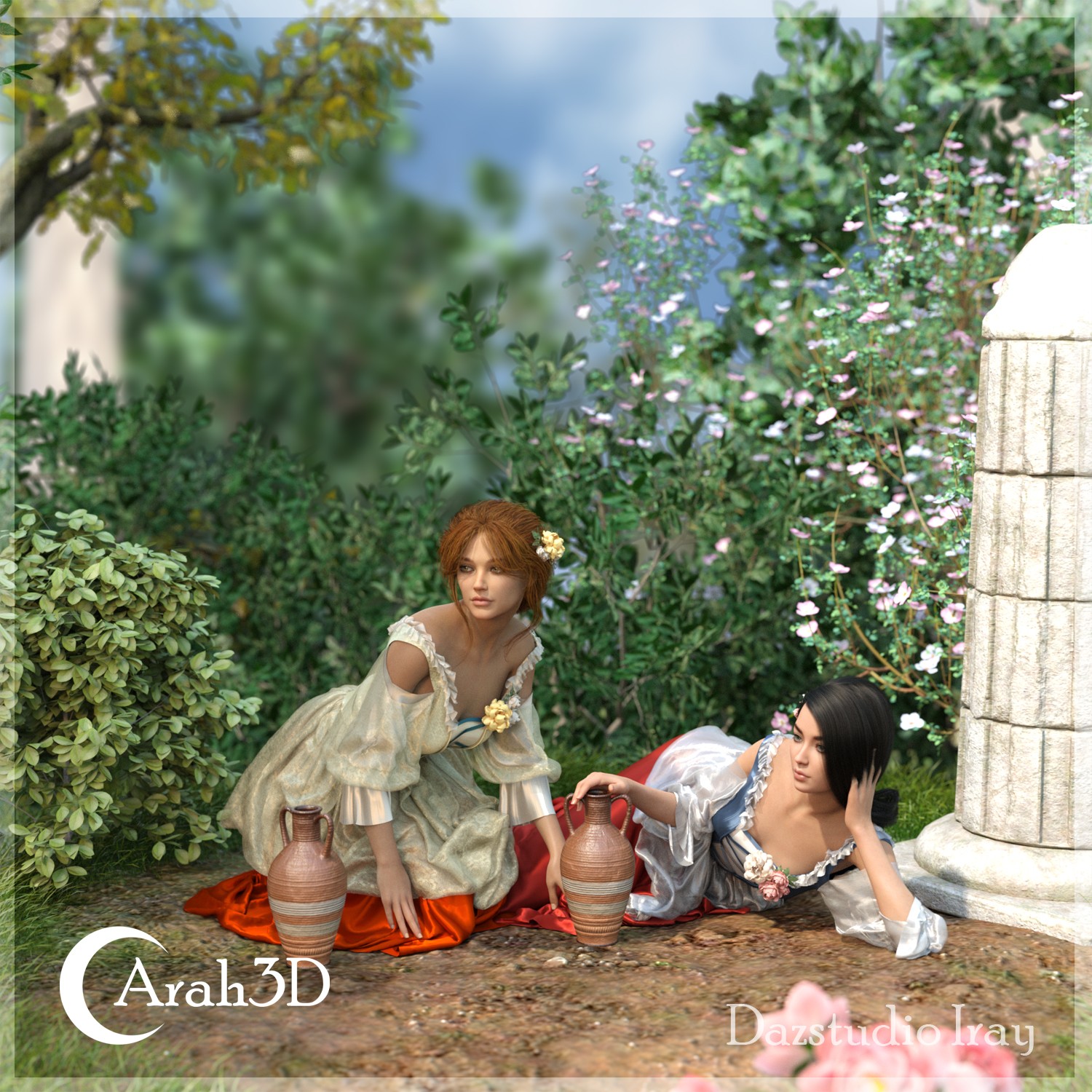 Arah3D Pastoral Summer D-force Outfit for G8F by N/A