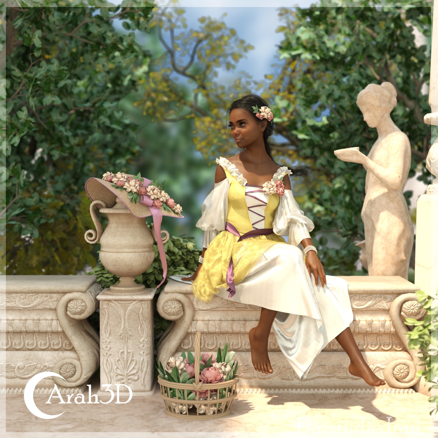 Arah3D Pastoral Summer D-force Outfit for G8F by N/A