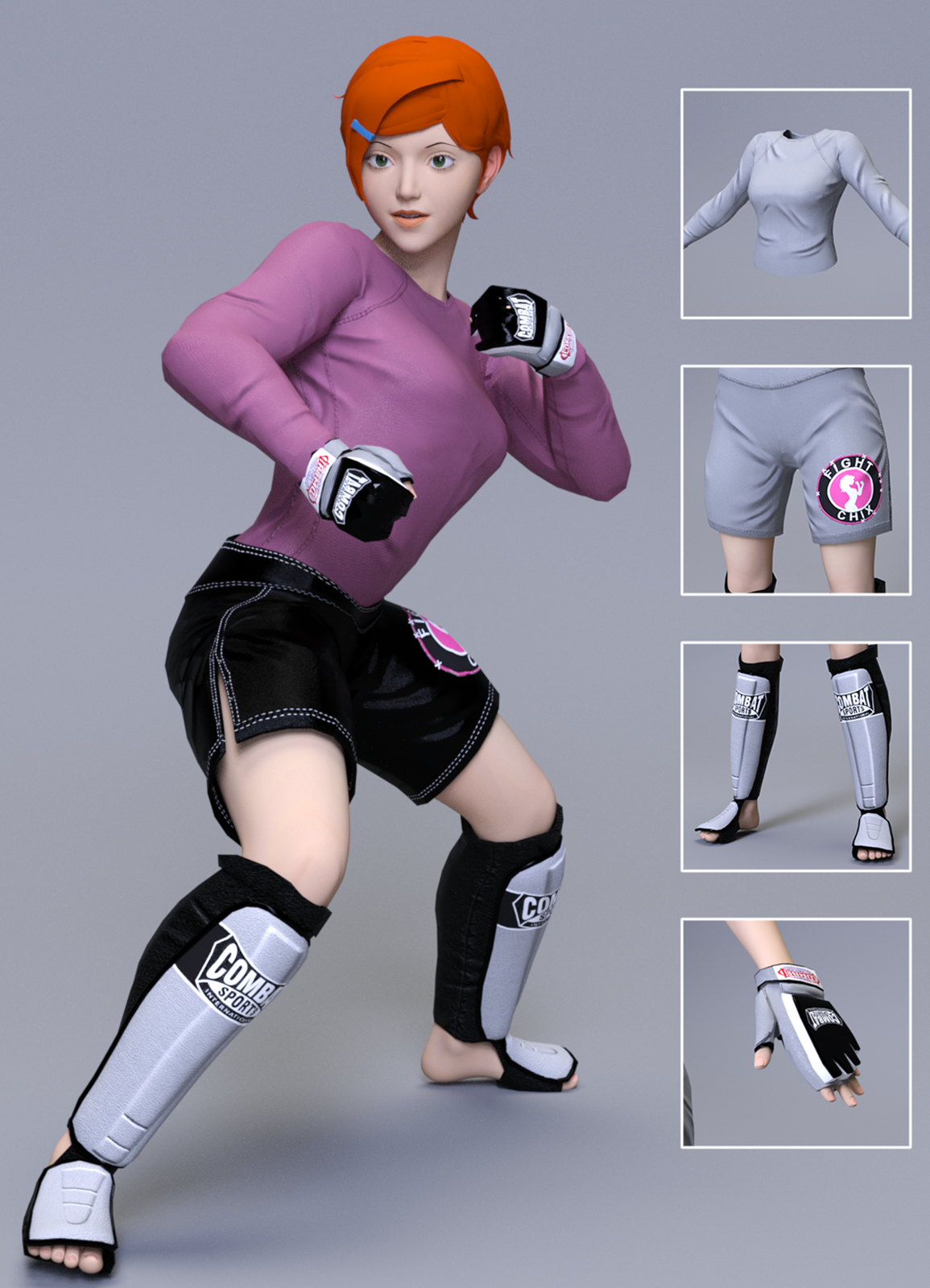 MMA Outfit for Genesis 8 & 9 Female by N/A