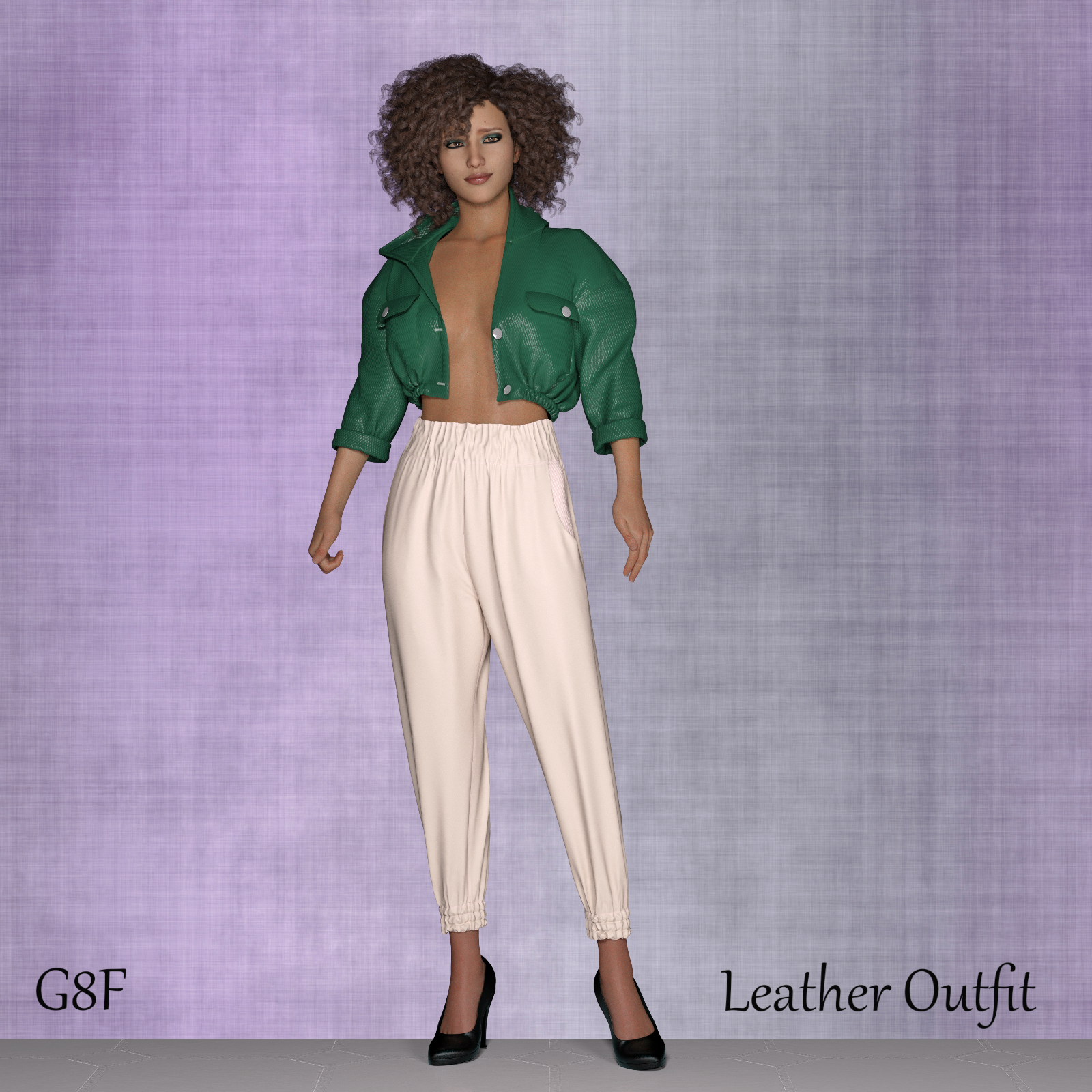 Leather Outfit for Genesis 8 and 8.1 Females by N/A