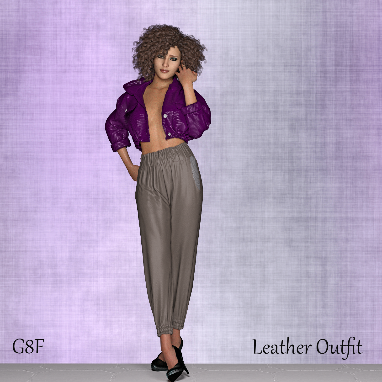 Leather Outfit for Genesis 8 and 8.1 Females by N/A