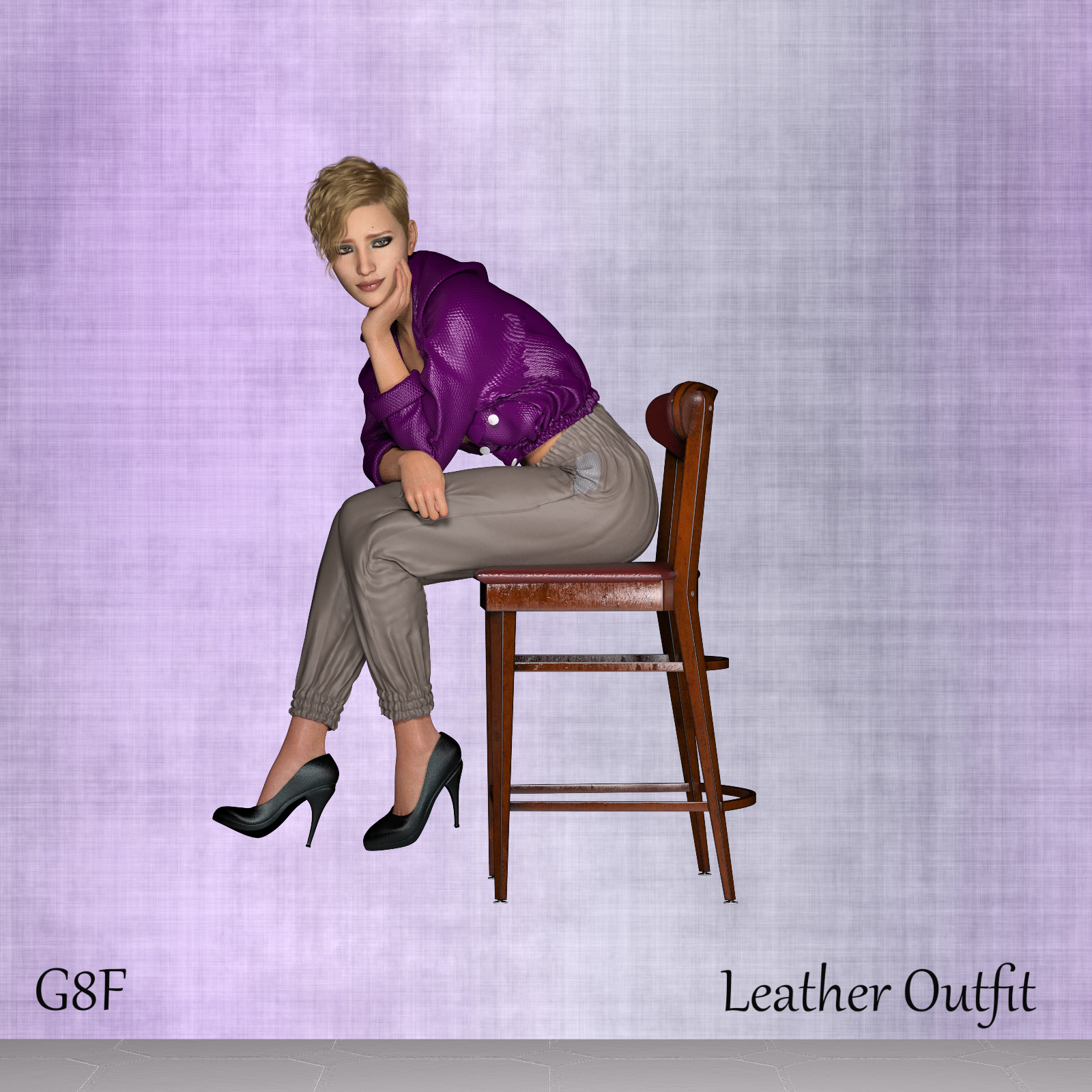 Leather Outfit for Genesis 8 and 8.1 Females by N/A