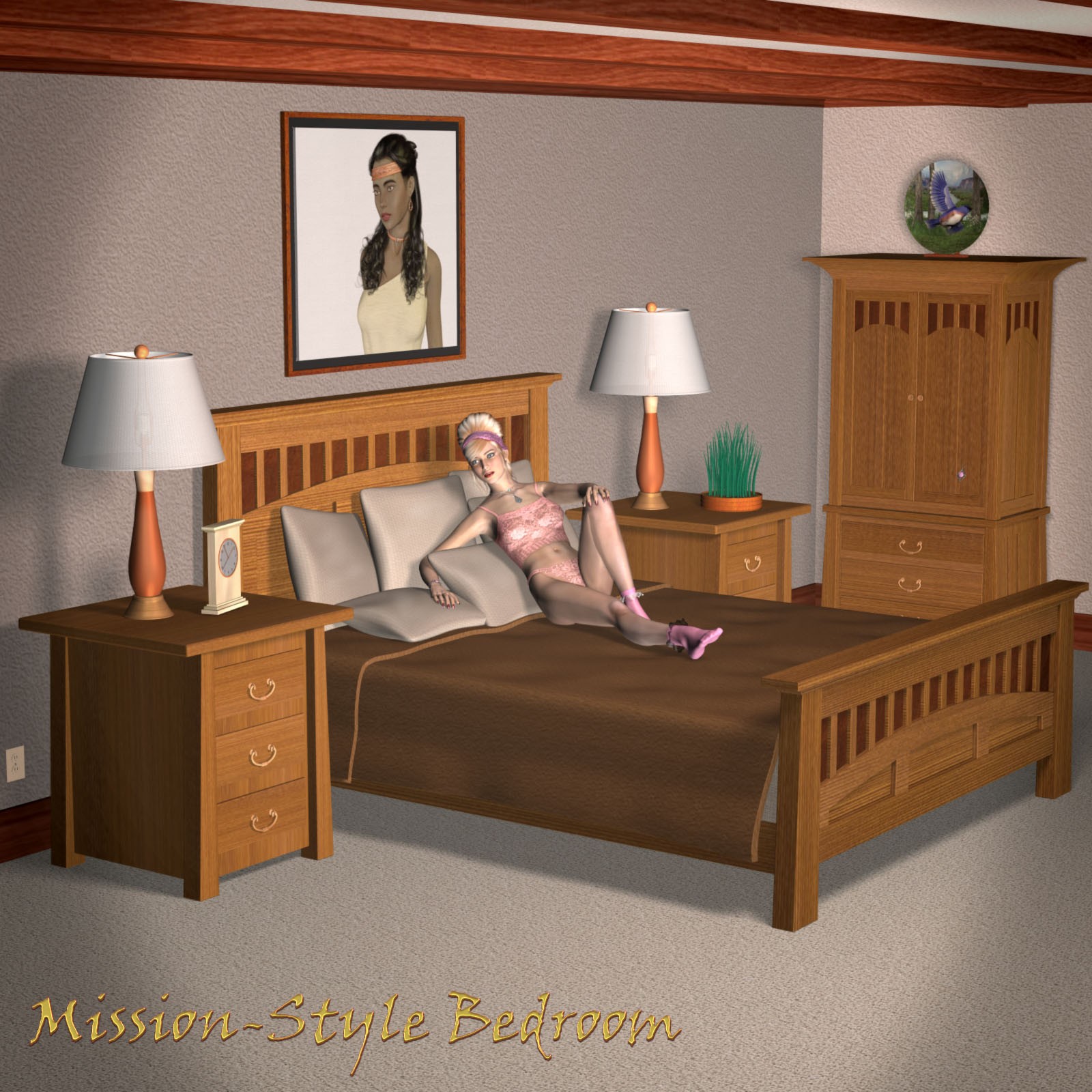 Mission-Style Bedroom Set by N/A