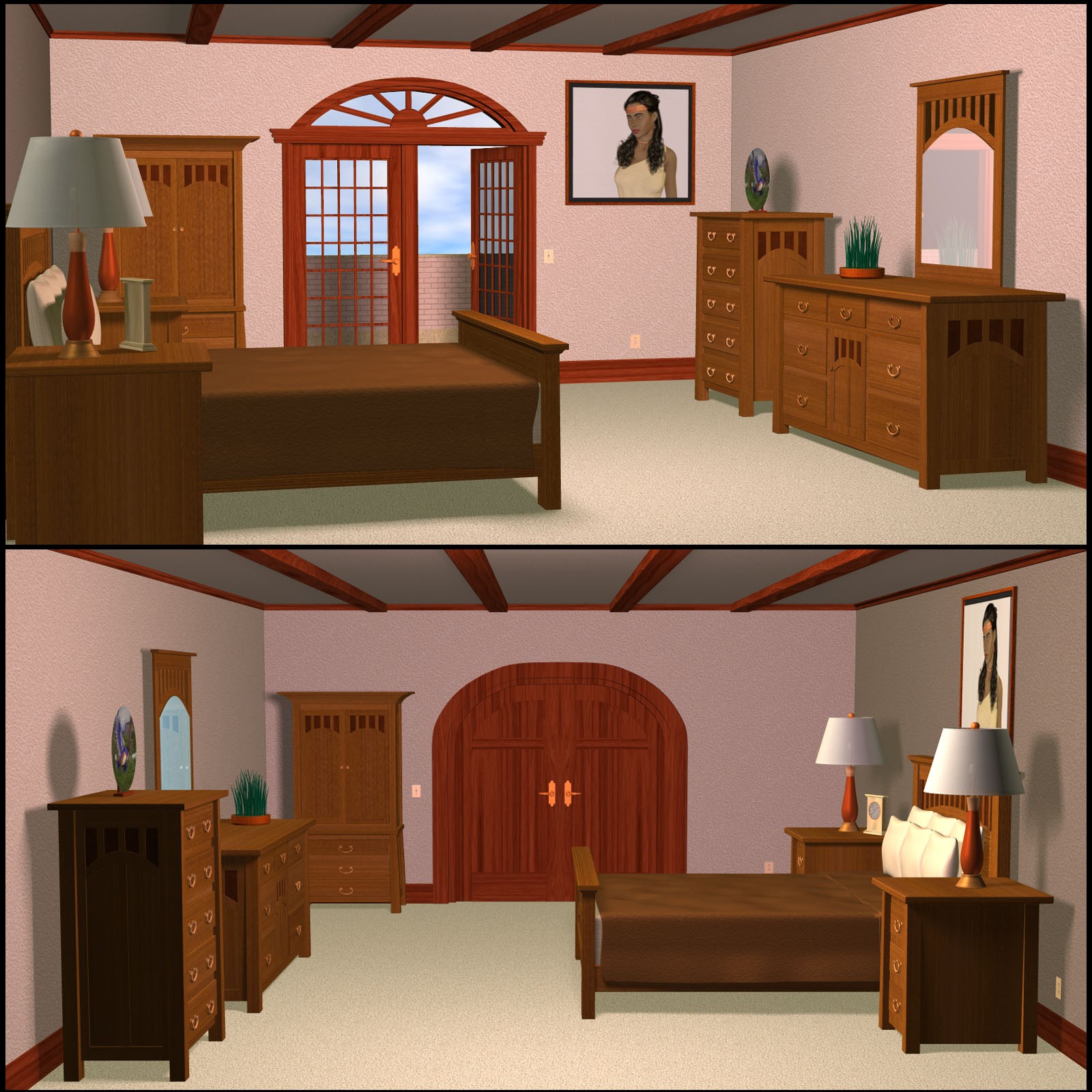 Mission-Style Bedroom Set by N/A