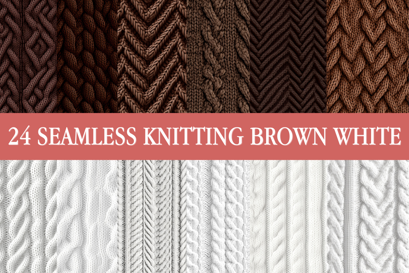 seamless knitting brown white by N/A