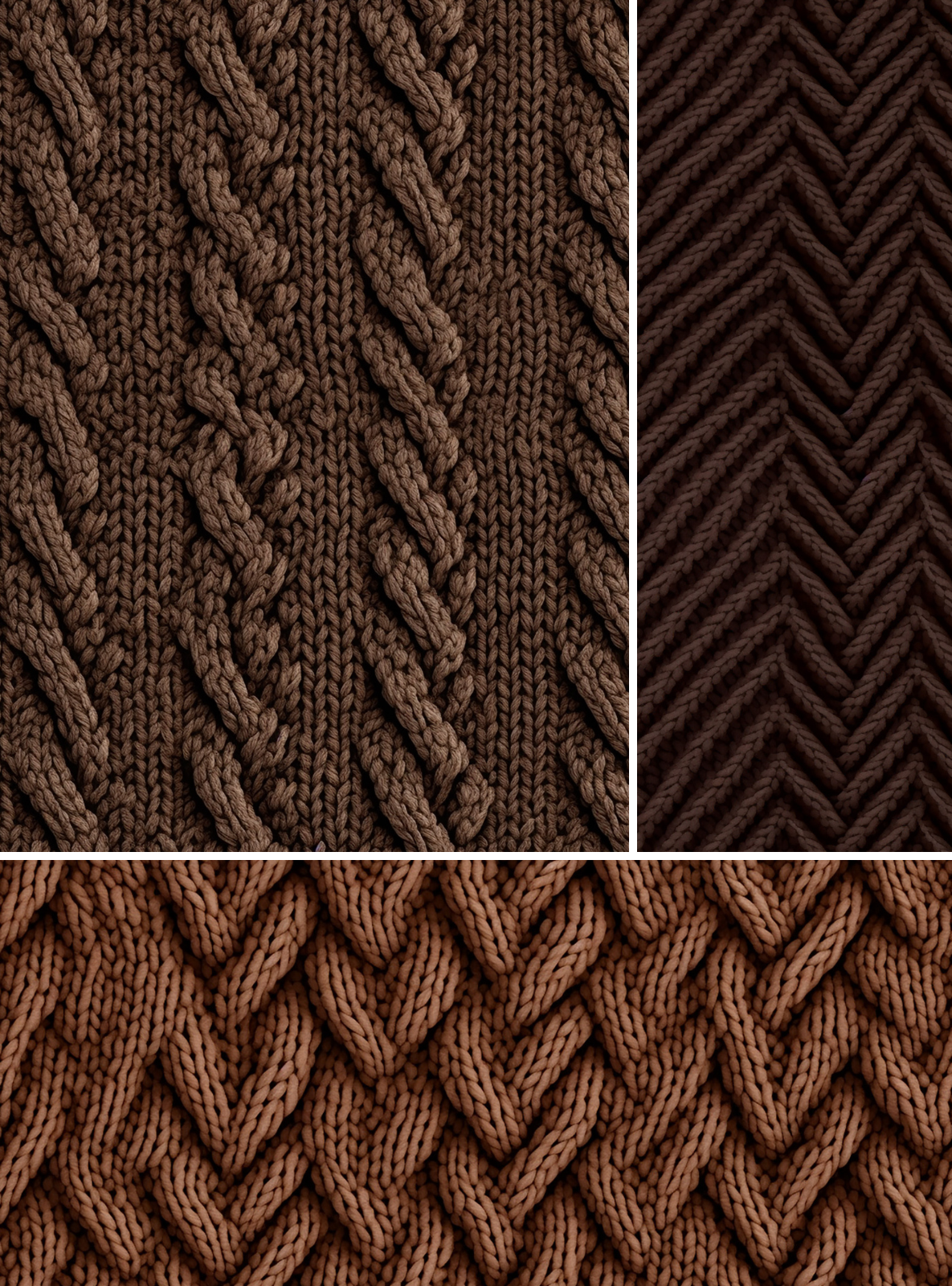 seamless knitting brown white by N/A