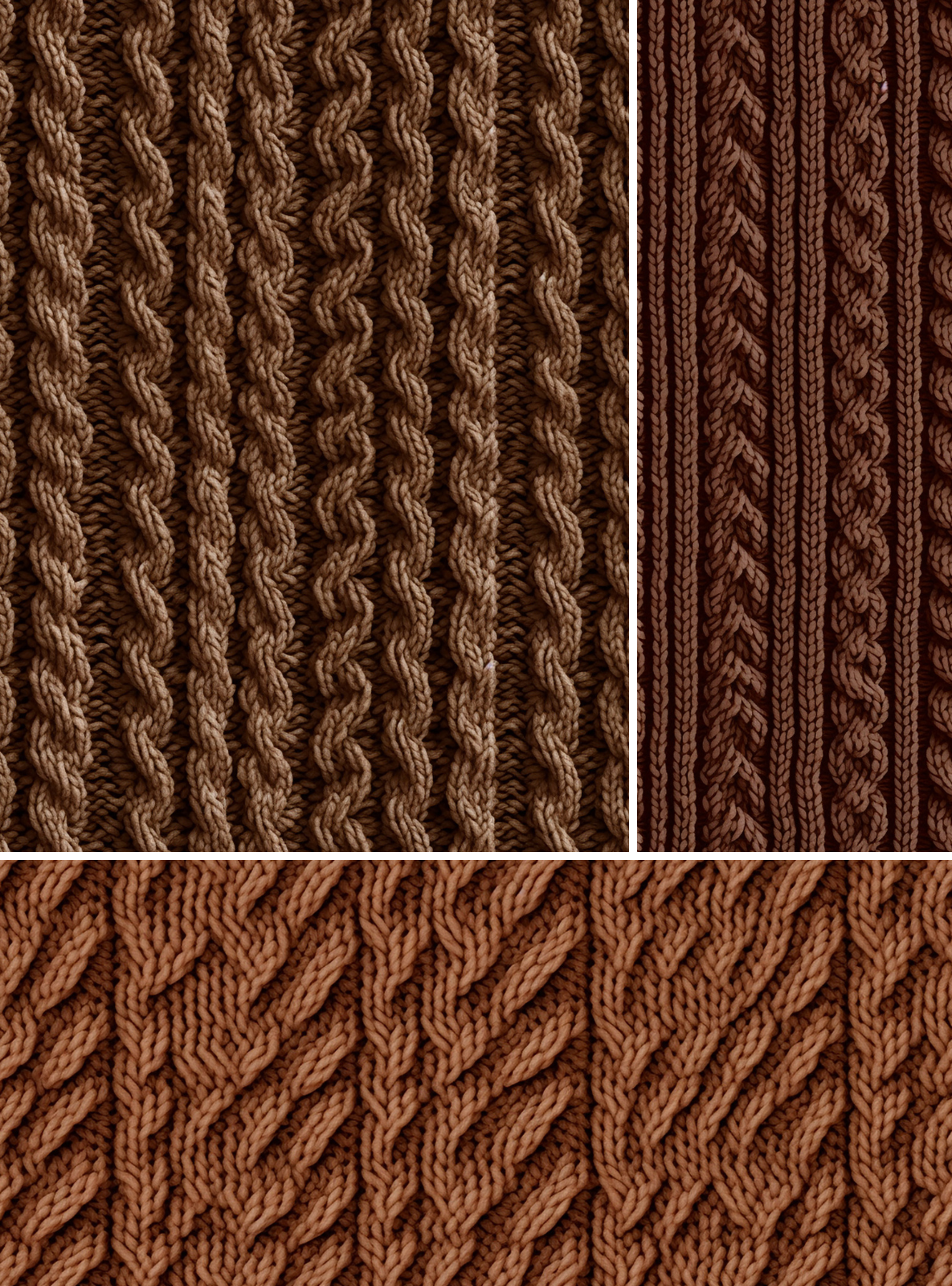 seamless knitting brown white by N/A