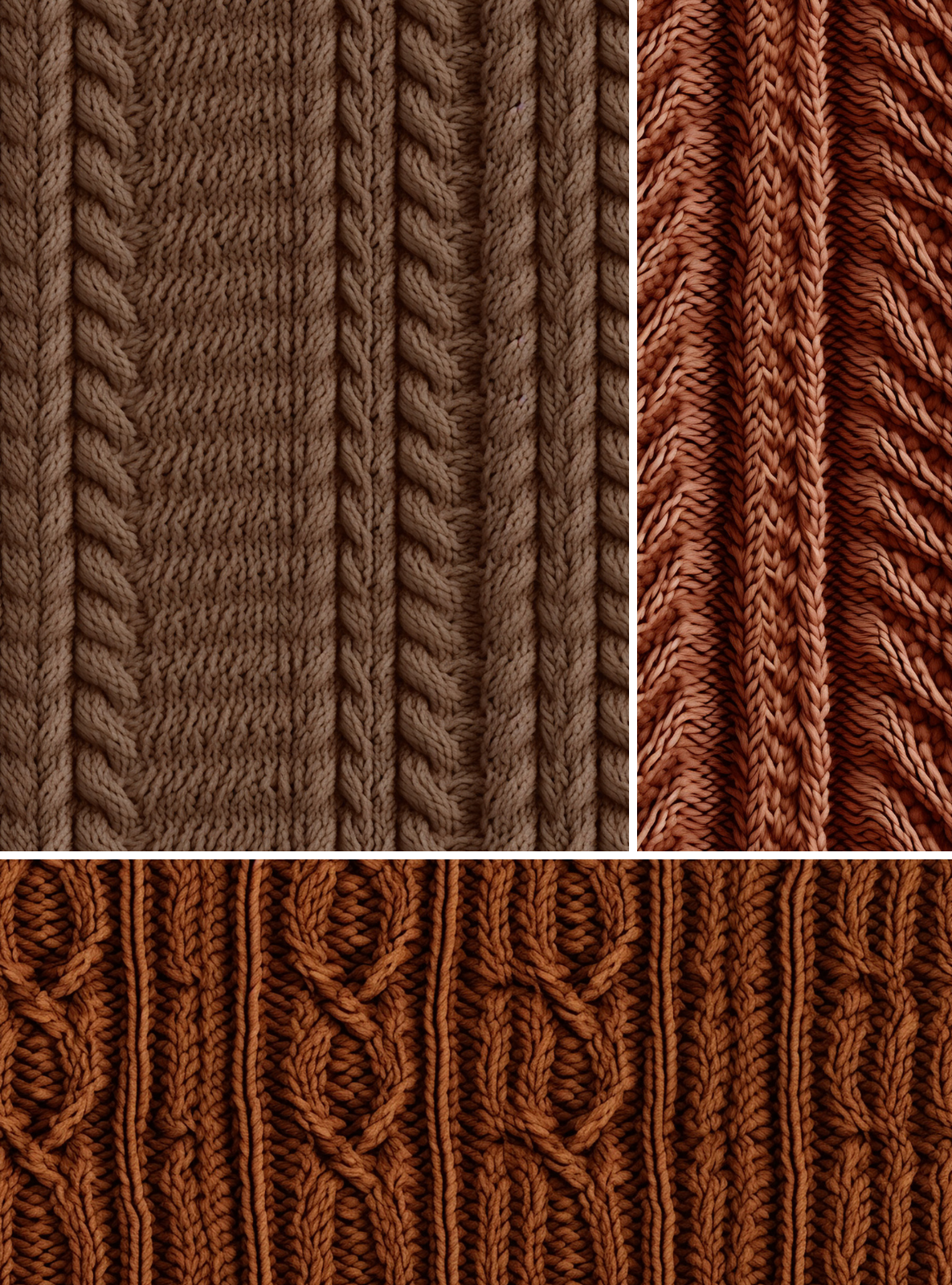 seamless knitting brown white by N/A