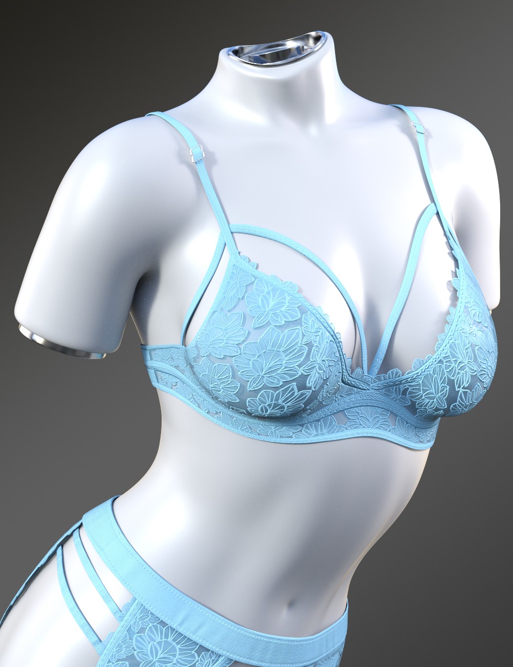 X-Fashion Flower Roses Lingerie for Genesis 9 by N/A