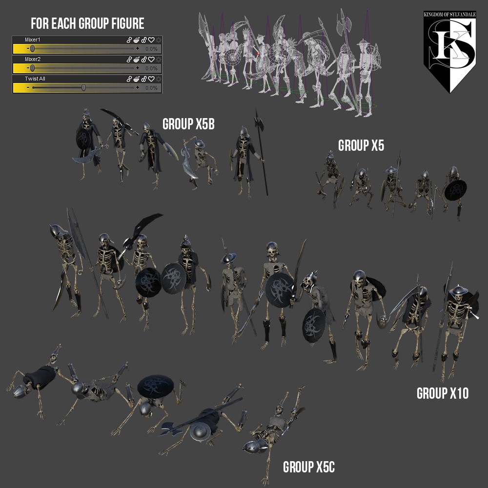 Kingdom Of Sylvandale Army Of The Dead for Daz Studio by N/A