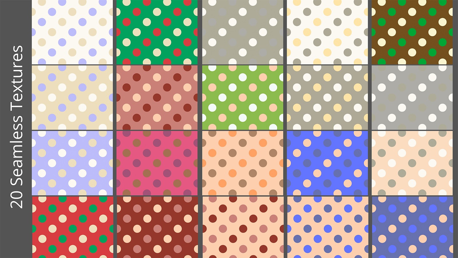 20 Polkadot Seamless Textures - MR by N/A