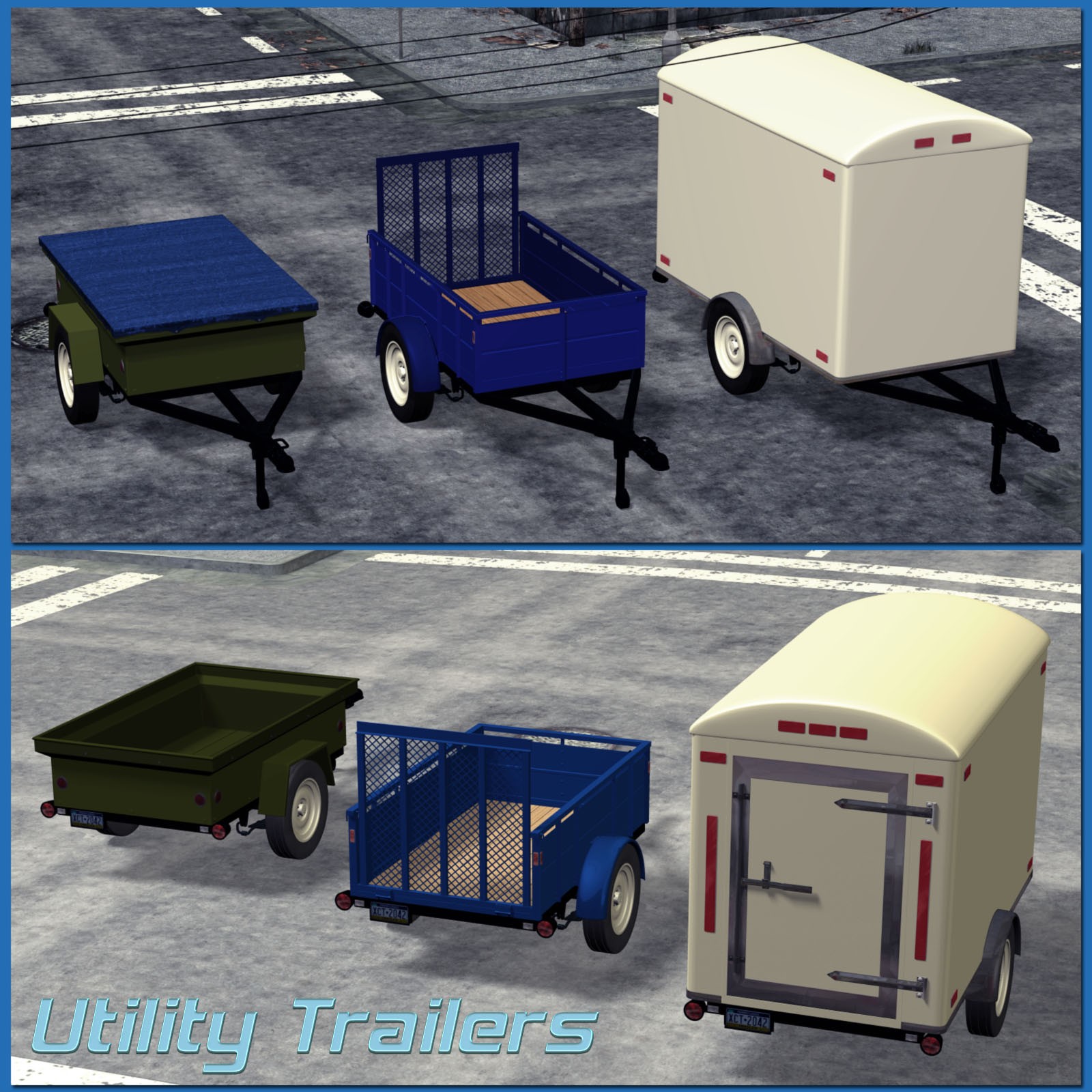 Utility Trailers Set by N/A