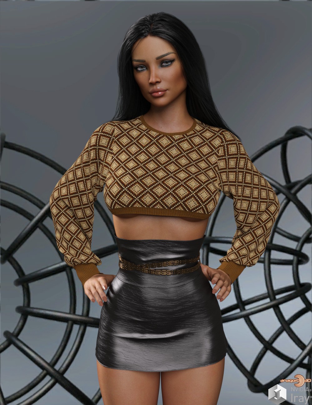 VERSUS - D-Force Cute Crop Top for Genesis 8 and 9 Females by N/A