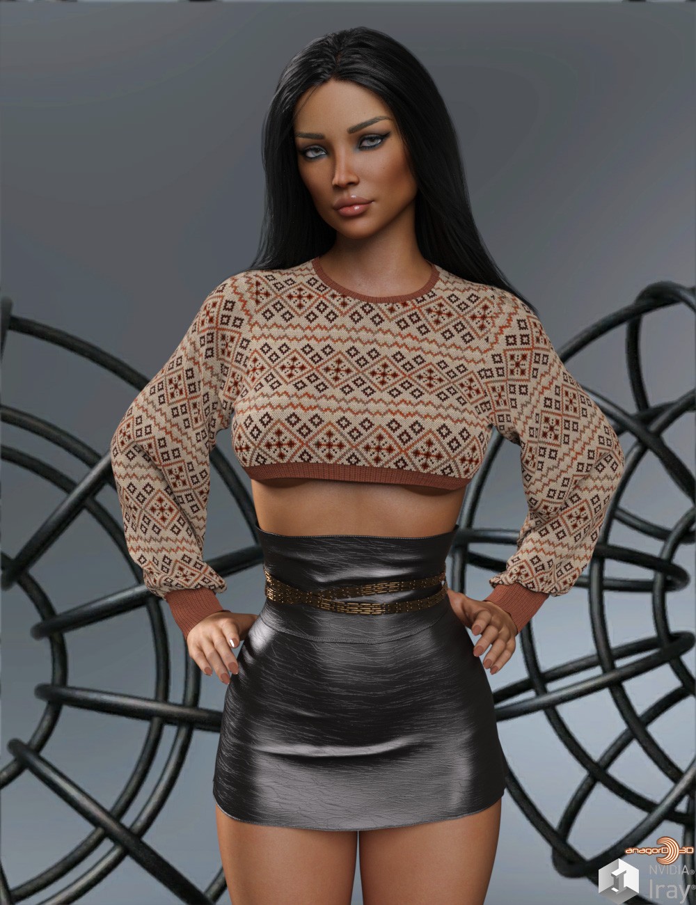 VERSUS - D-Force Cute Crop Top for Genesis 8 and 9 Females by N/A