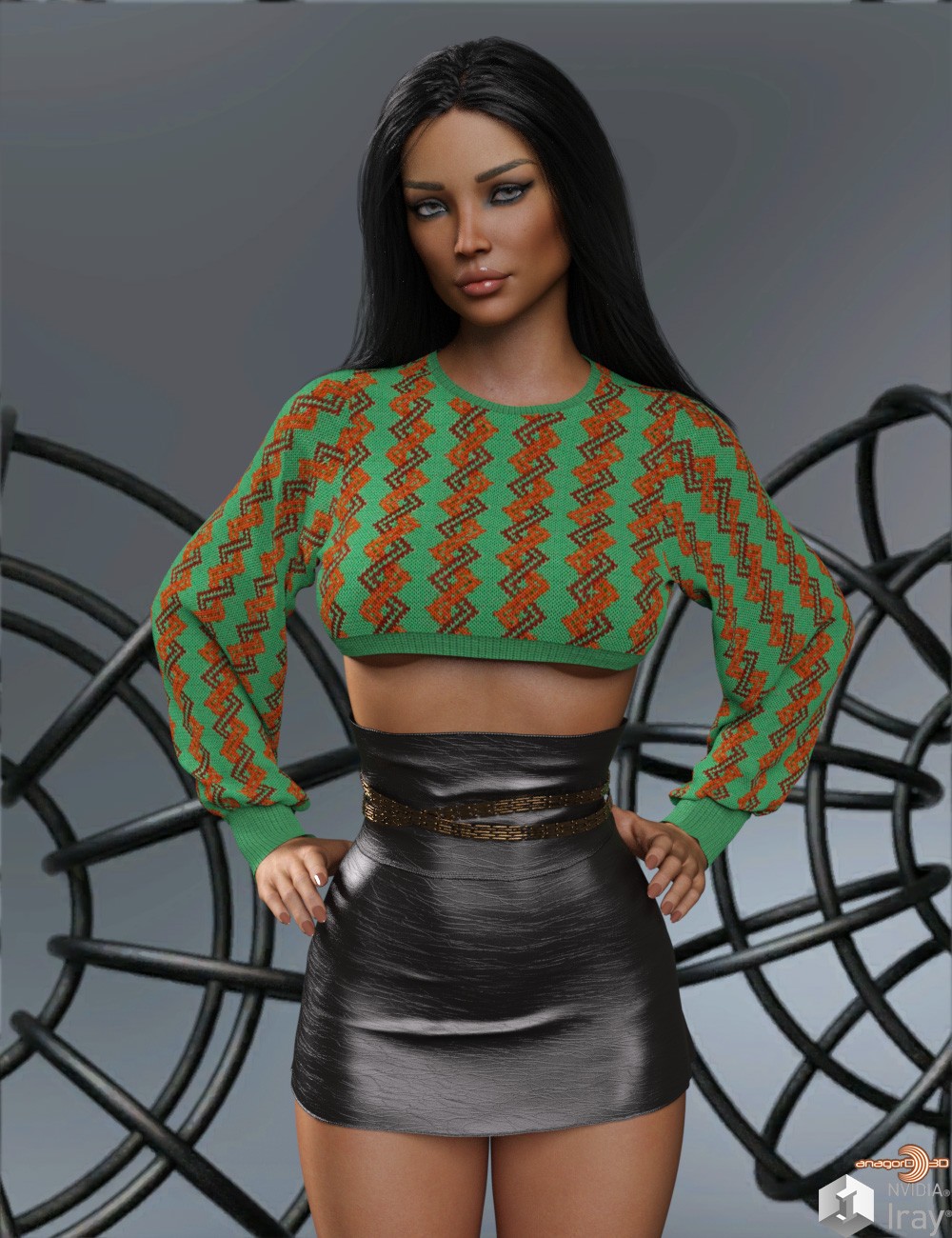 VERSUS - D-Force Cute Crop Top for Genesis 8 and 9 Females by N/A