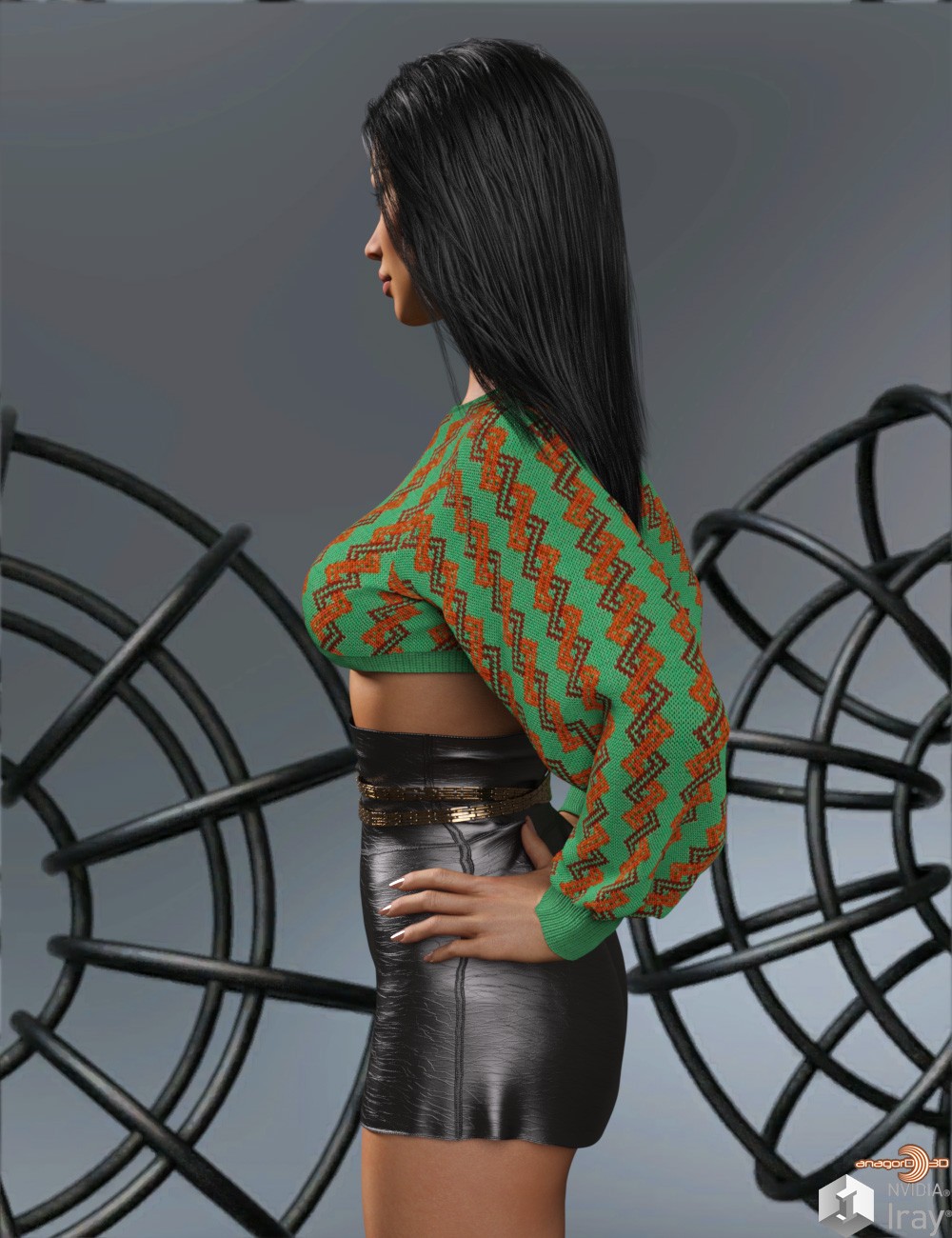VERSUS - D-Force Cute Crop Top for Genesis 8 and 9 Females by N/A