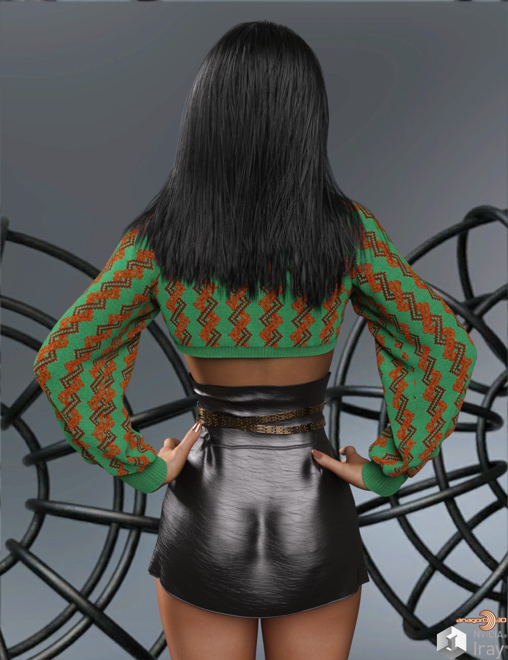 VERSUS - D-Force Cute Crop Top for Genesis 8 and 9 Females by N/A