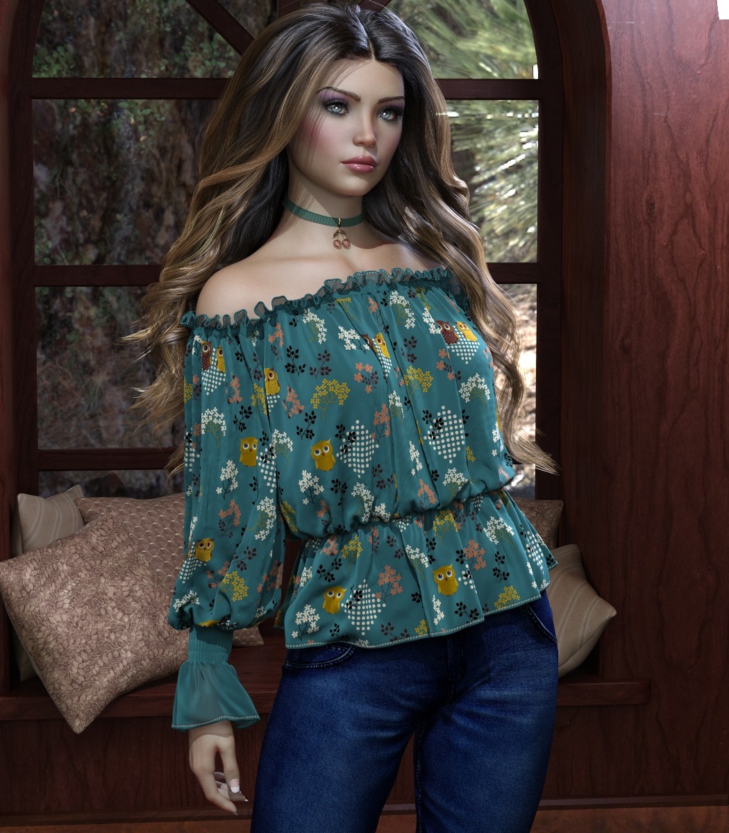 7th Ave: dForce Off-the-Shoulder Top for G8 & 8.1, 9 Females by N/A