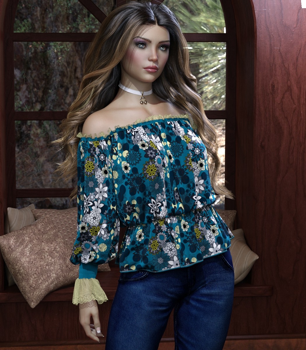 7th Ave: dForce Off-the-Shoulder Top for G8 & 8.1, 9 Females by N/A