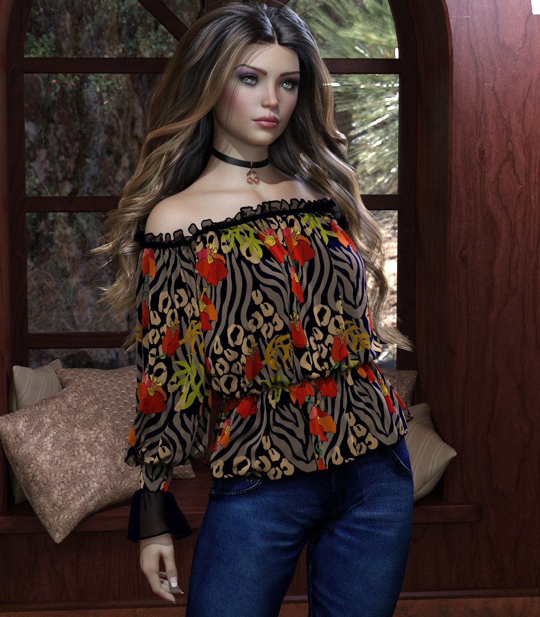 7th Ave: dForce Off-the-Shoulder Top for G8 & 8.1, 9 Females by N/A