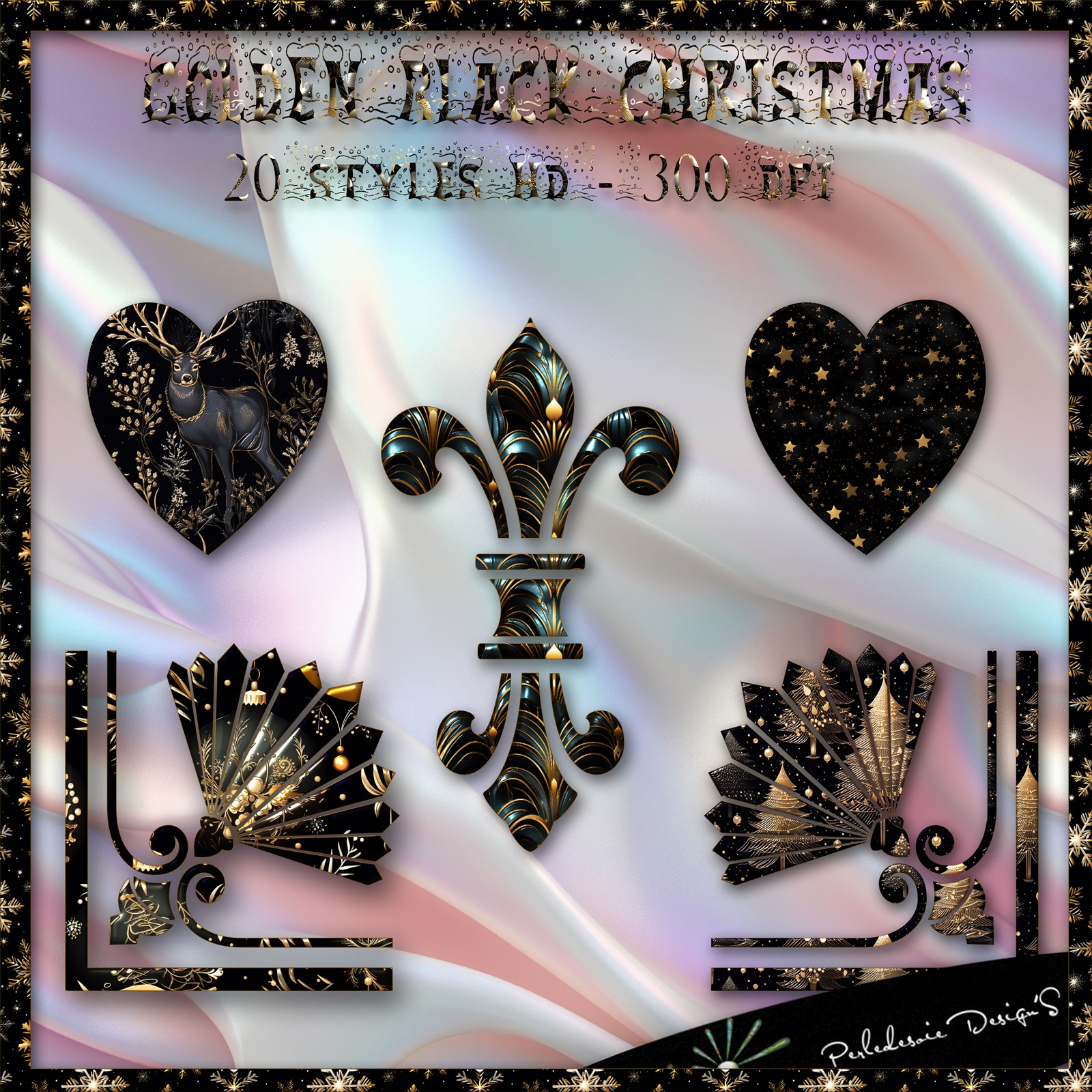 Golden Black Christmas by N/A