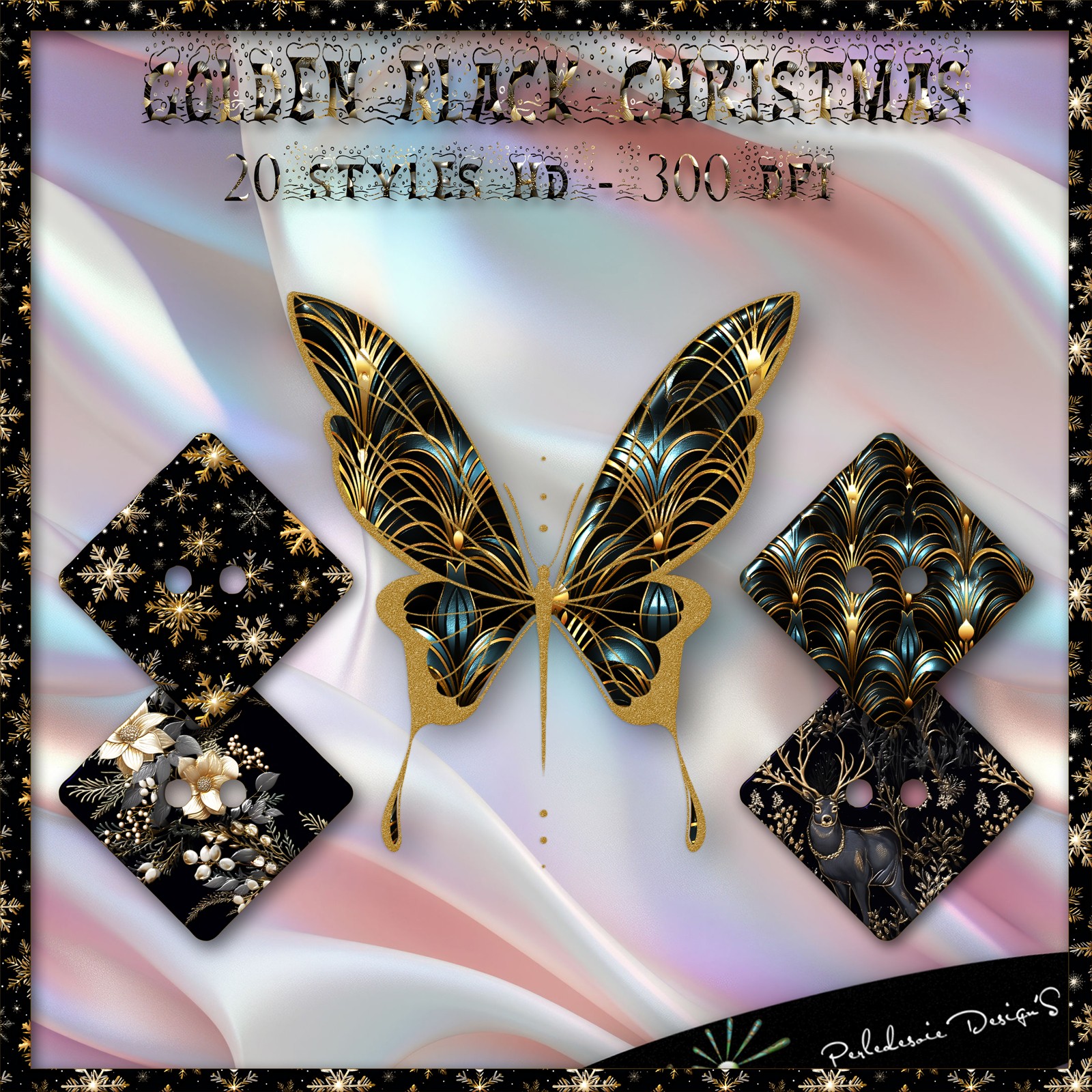 Golden Black Christmas by N/A
