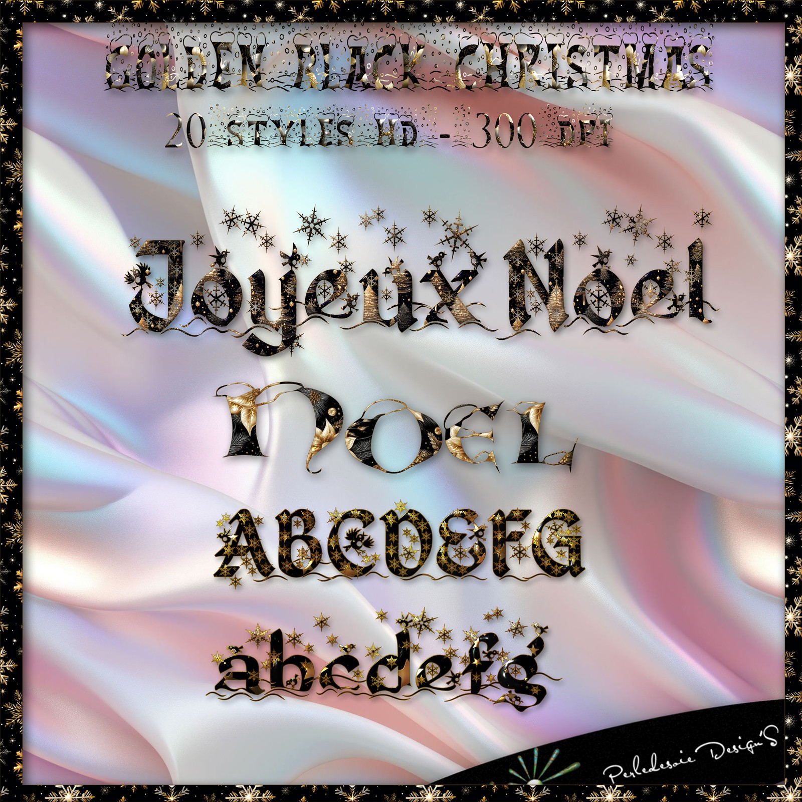 Golden Black Christmas by N/A