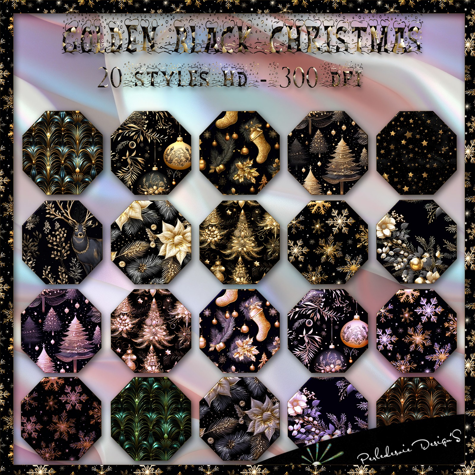 Golden Black Christmas by N/A