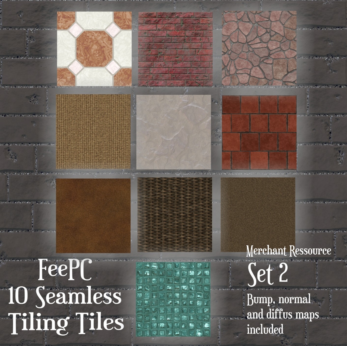 10 Seamless Tiling Tiles Set 2 by N/A