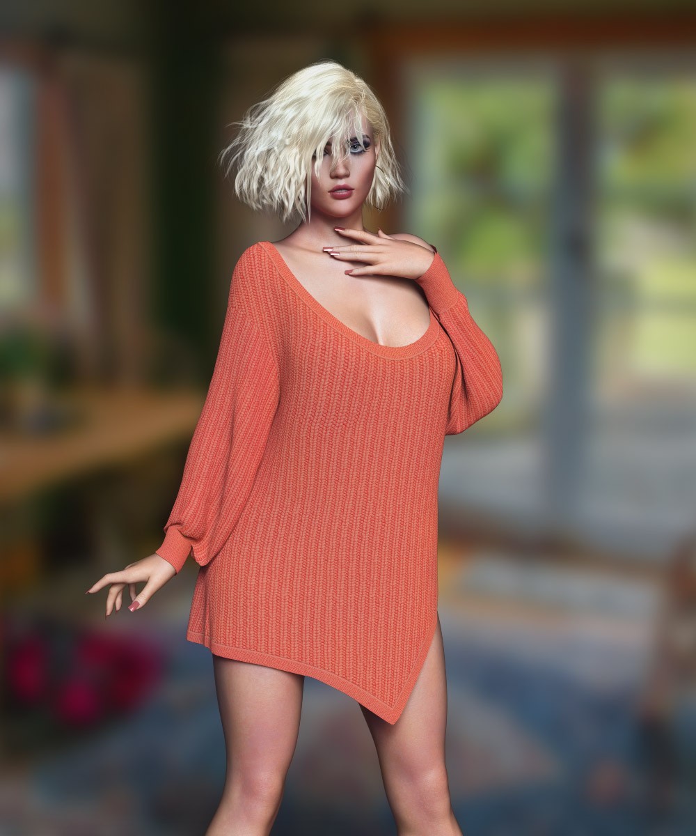 Maxi Sweater Dress for G8/8.1 Females by N/A
