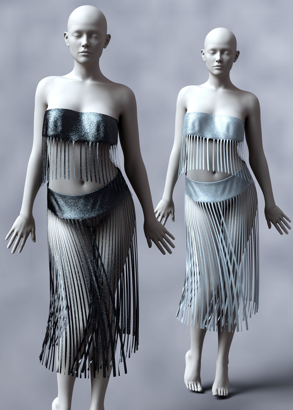 Bling-Bling Fringe Outfit Genesis 9 by N/A