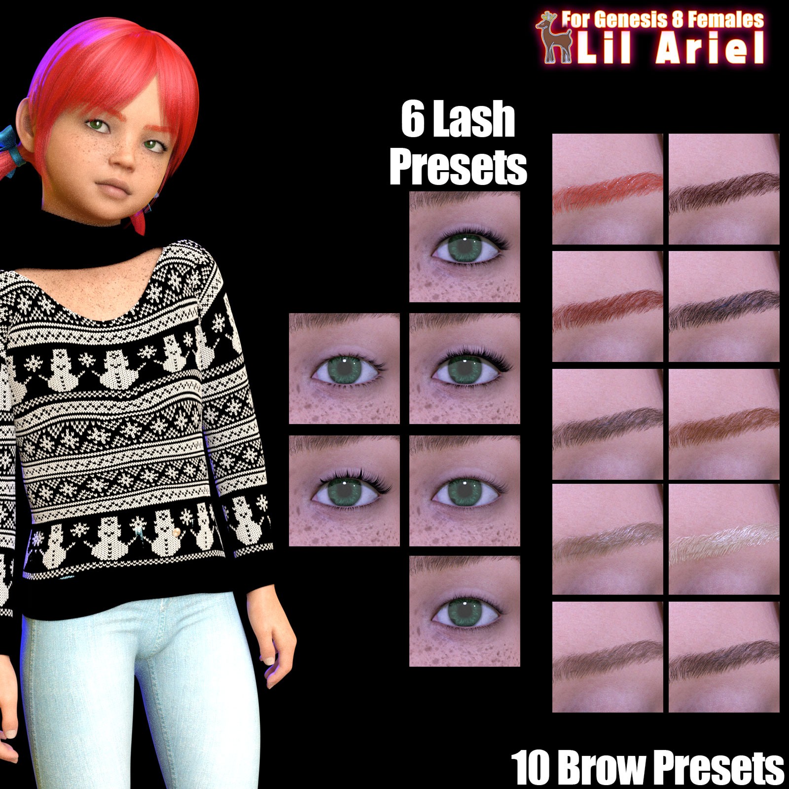 Frosty Friends: Lil Ariel for Genesis 8 Females by N/A