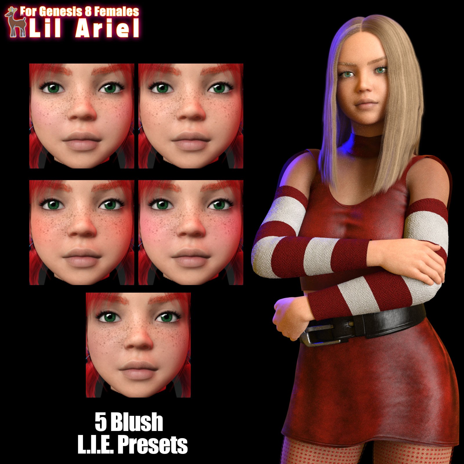 Frosty Friends: Lil Ariel for Genesis 8 Females by N/A