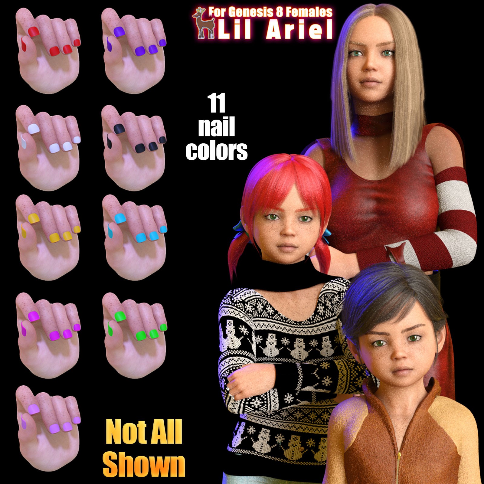 Frosty Friends: Lil Ariel for Genesis 8 Females by N/A