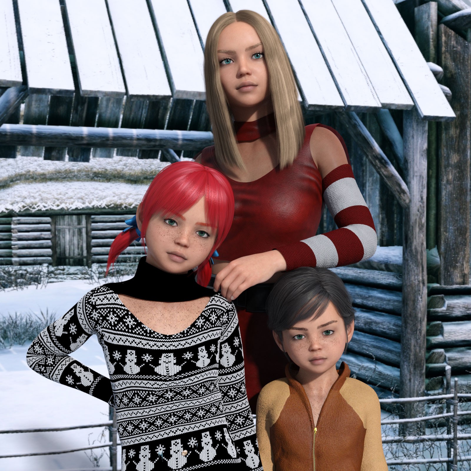 Frosty Friends: Lil Ariel for Genesis 8 Females by N/A