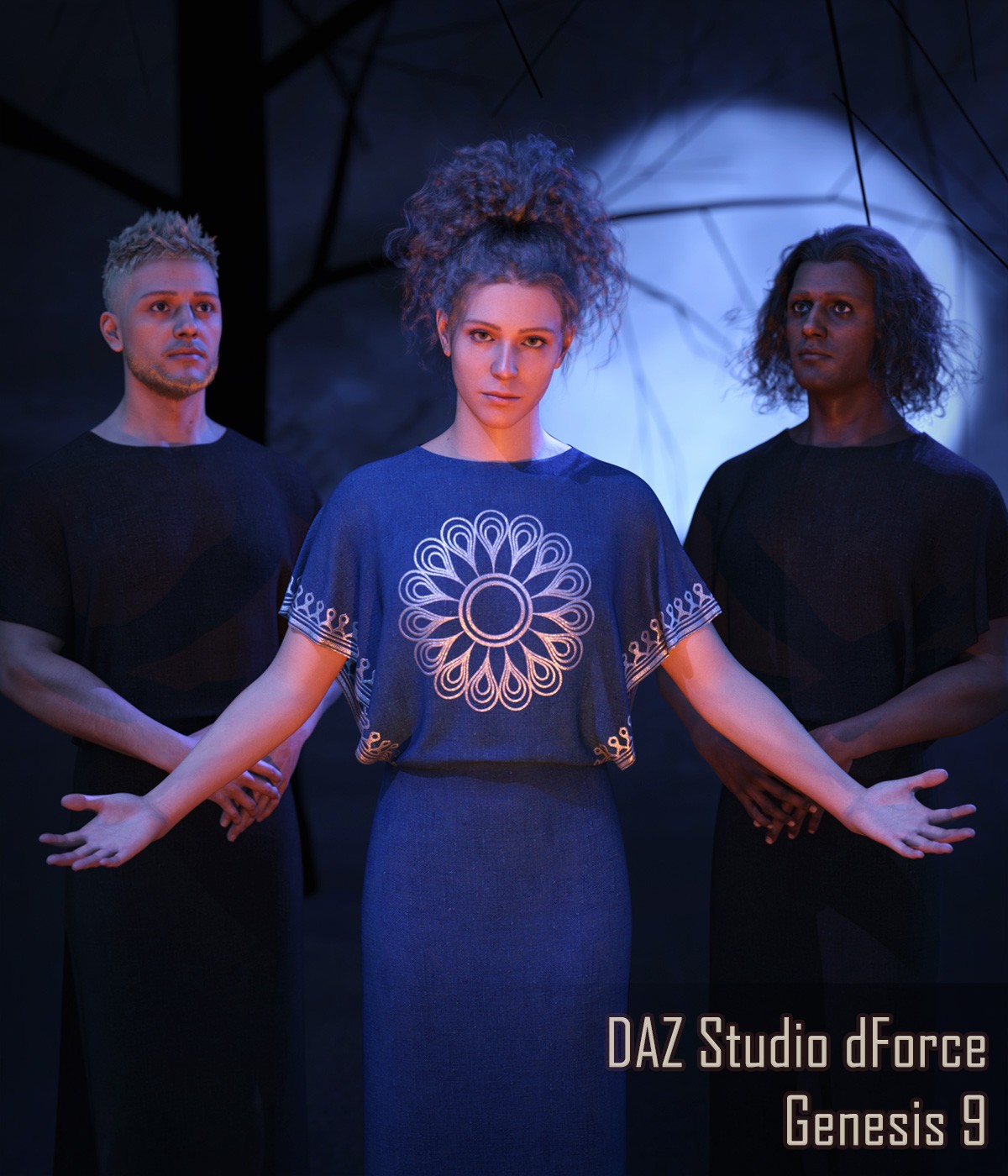 FRQ dForce: Acolyte Dress for Genesis 9 by N/A