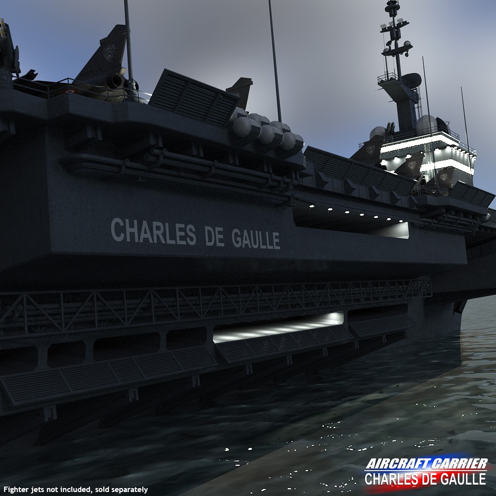Aircraft Carrier - Charles de Gaulle for Daz Studio by N/A