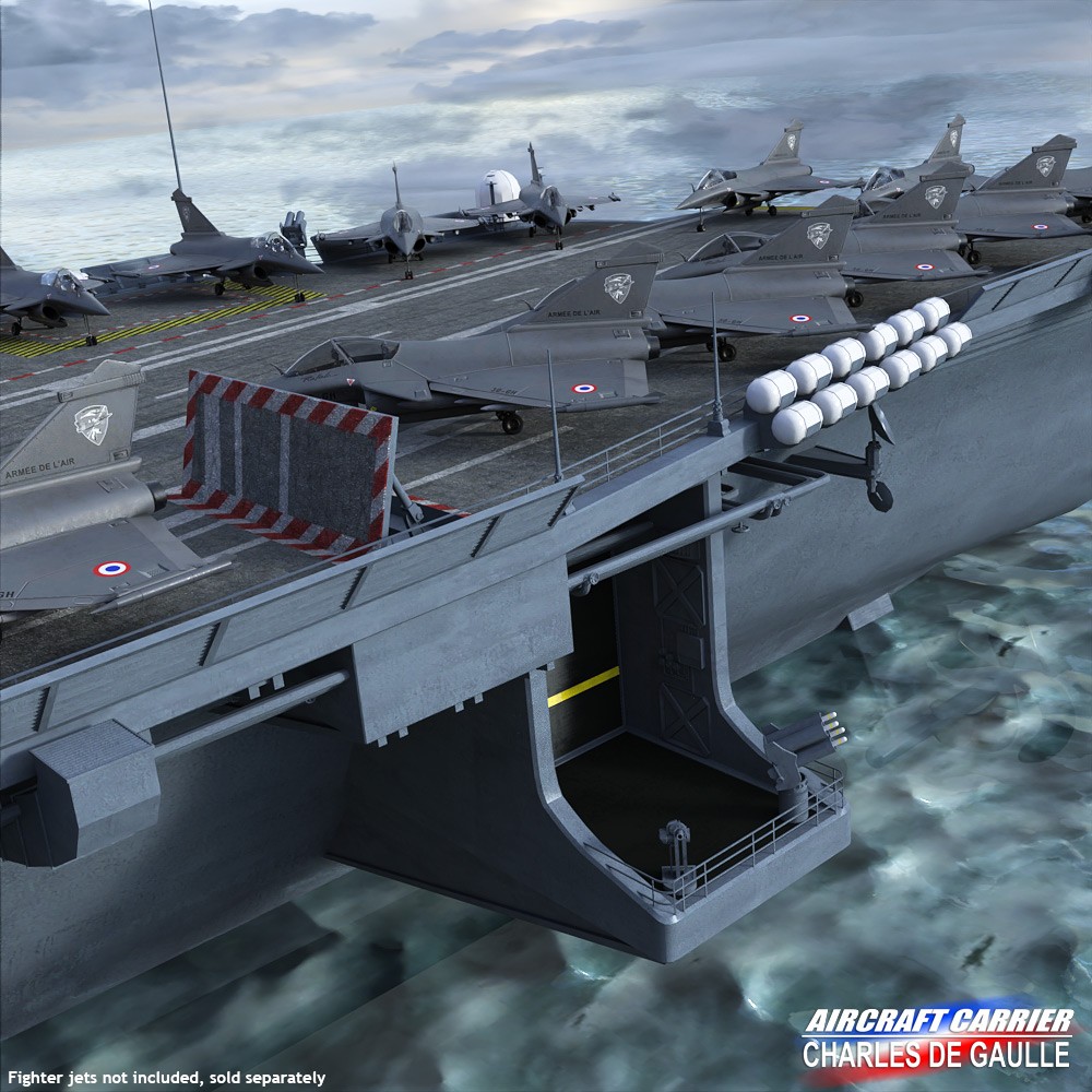 Aircraft Carrier - Charles de Gaulle for Daz Studio by N/A