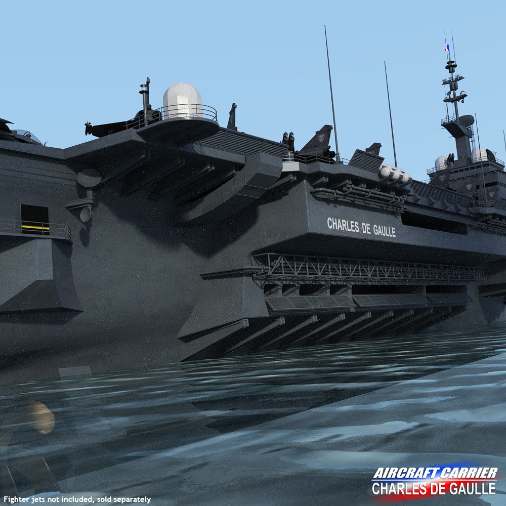 Aircraft Carrier - Charles de Gaulle for Daz Studio by N/A