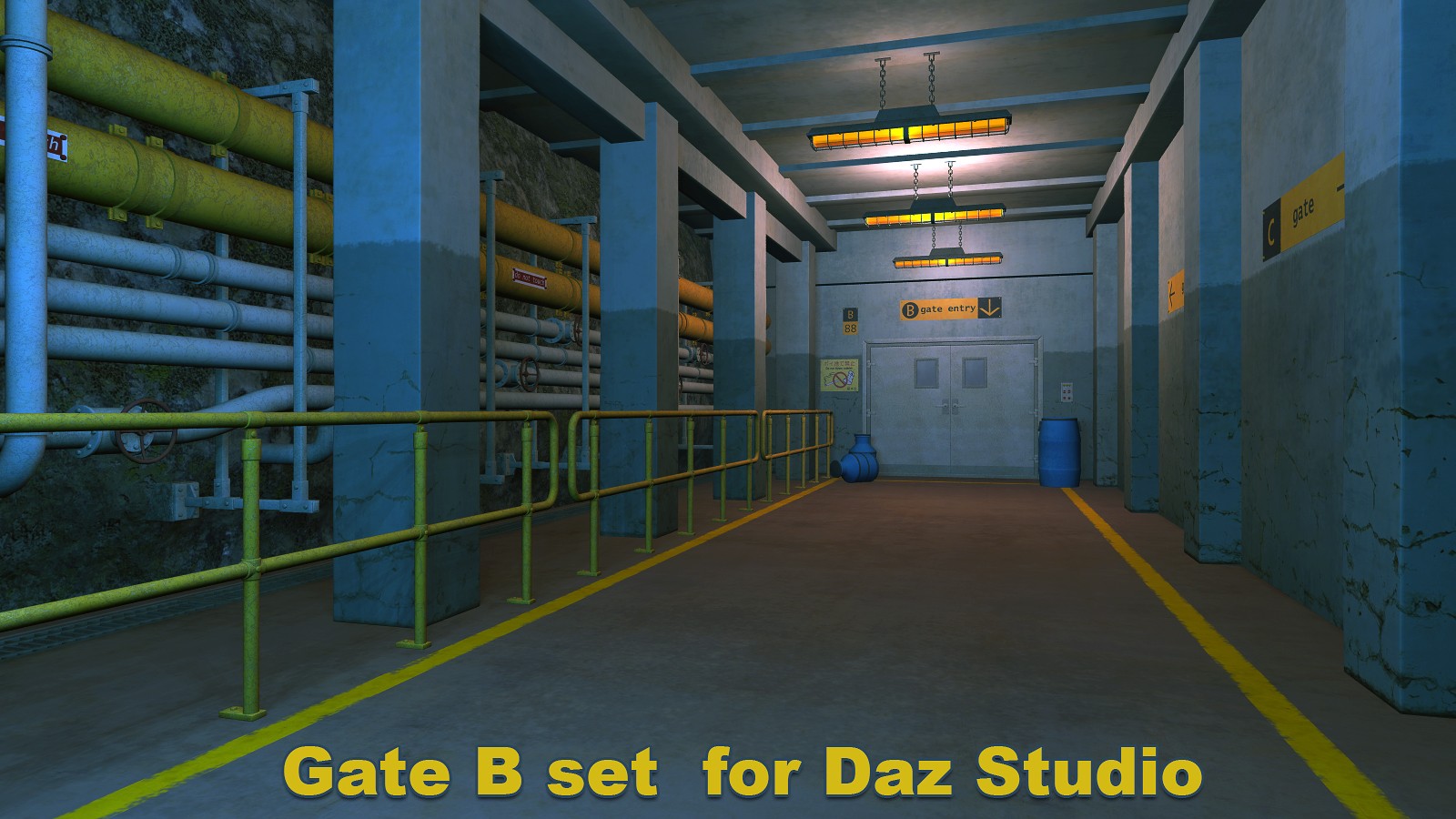 Gate B set for Daz Studio by N/A