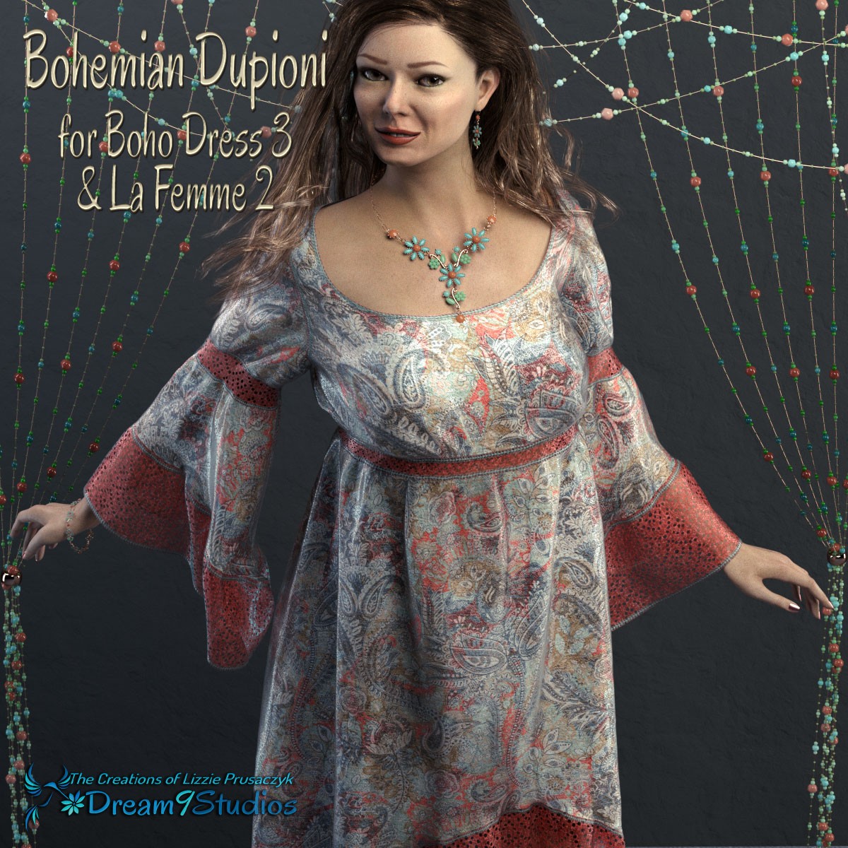 Bohemian Dupioni for Boho Dress 3 by N/A