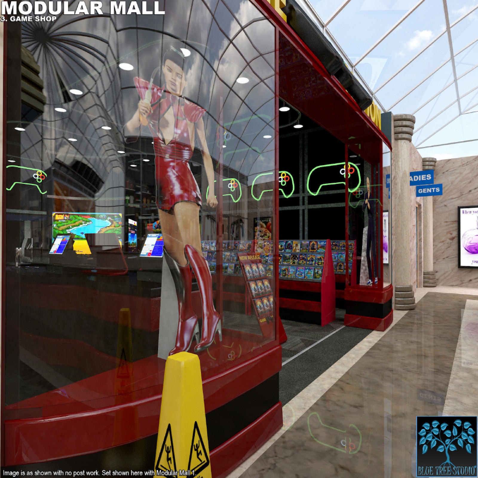 Modular Mall 3: Game Shop for Poser by N/A